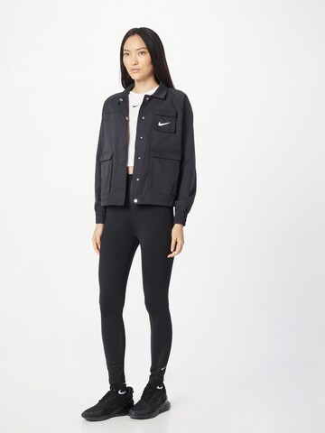 NIKE Skinny Spodnie sportowe 'One' w kolorze czarny