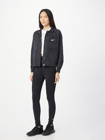 NIKE Skinny Sportbyxa 'One' i svart