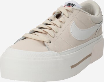 Baskets basses 'Court Legacy Lift' Nike Sportswear en beige : devant