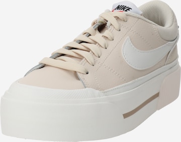 Nike Sportswear Sneakers laag 'Court Legacy Lift' in Beige: voorkant