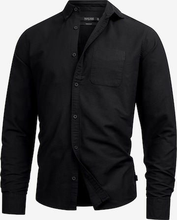 INDICODE JEANS Hemd 'Kepner' in Schwarz: Vorderseite