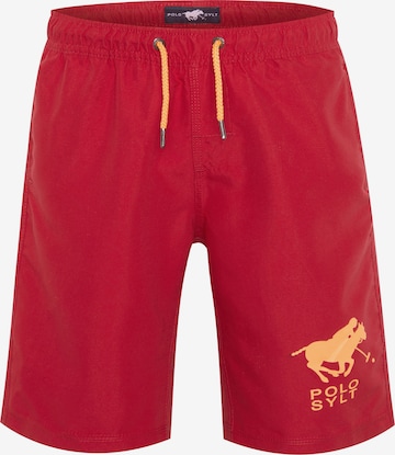 Polo Sylt Board Shorts in Red: front