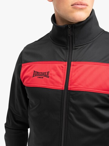 LONSDALE Trainingsjack 'ALNWICK' in Zwart
