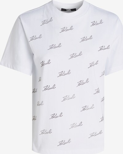 Karl Lagerfeld Тениска в сребърно / бяло, Преглед на продукта