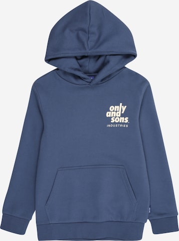 Only & Sons Junior Свитшот 'HUDSON' в Синий: спереди