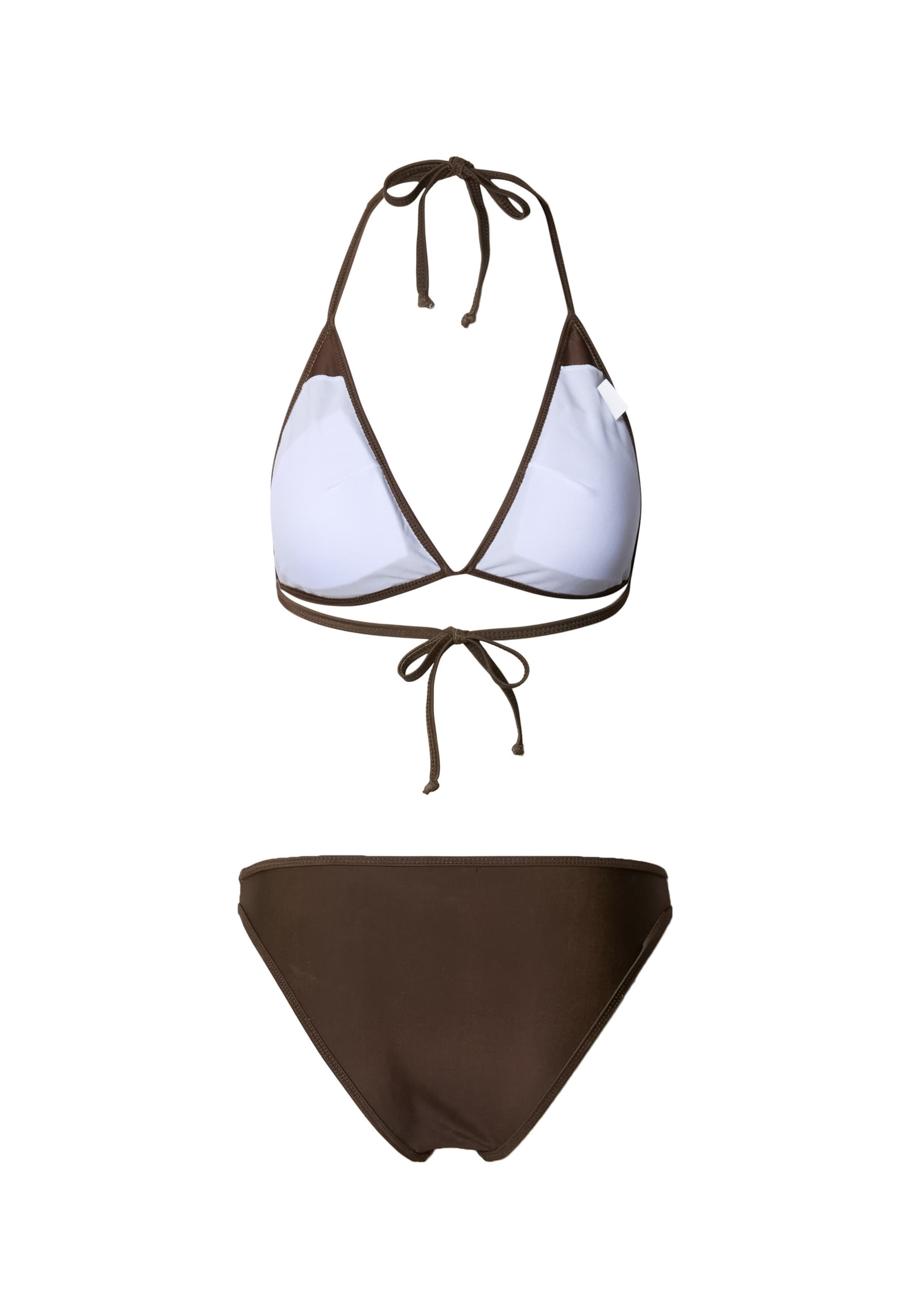 Urban Classics Trojúhelníková Bikiny – hnědá