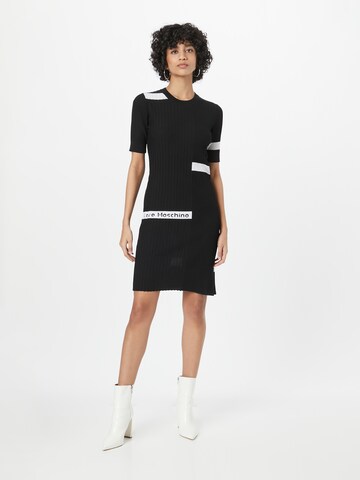 Love Moschino Knitted dress in Black: front