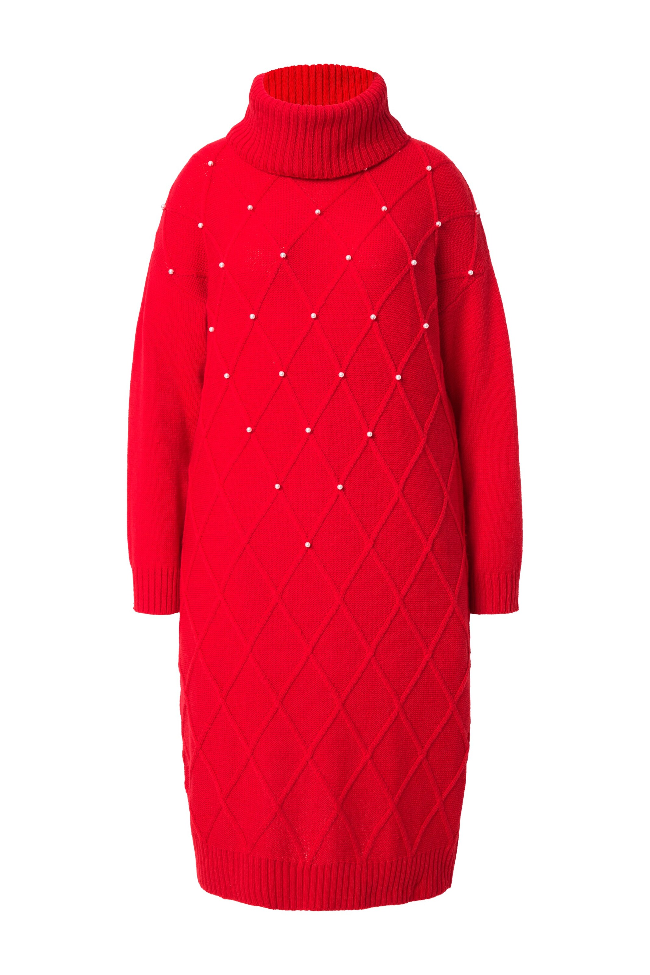 MIAMODA Knit dress in Red: front