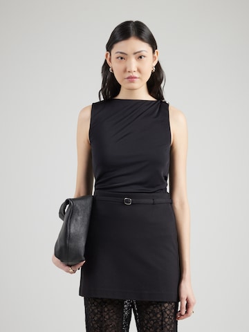 HUGO Top 'Dastasy' in Schwarz: Vorderseite