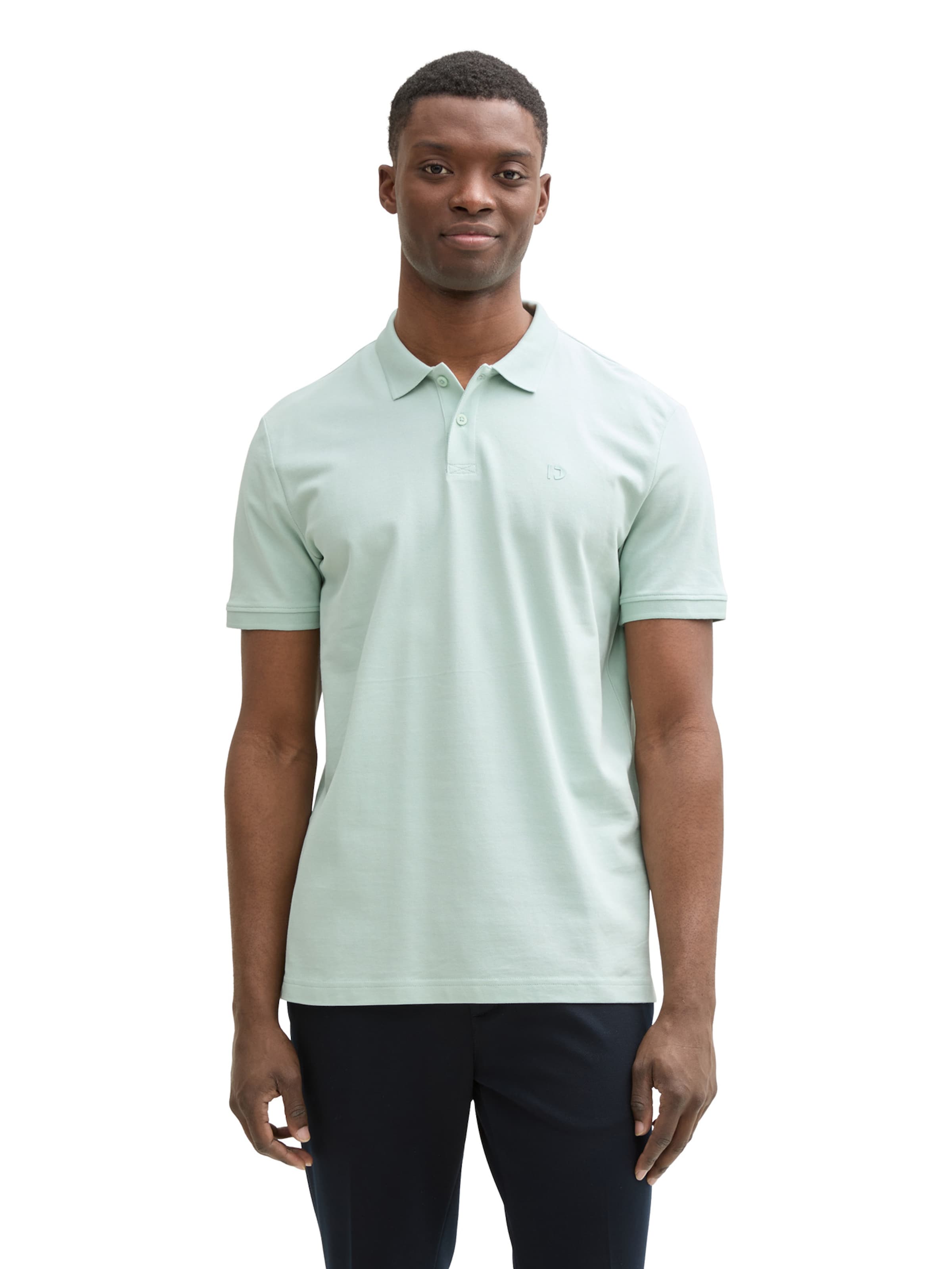 T-Shirt TOM TAILOR DENIM en vert : devant