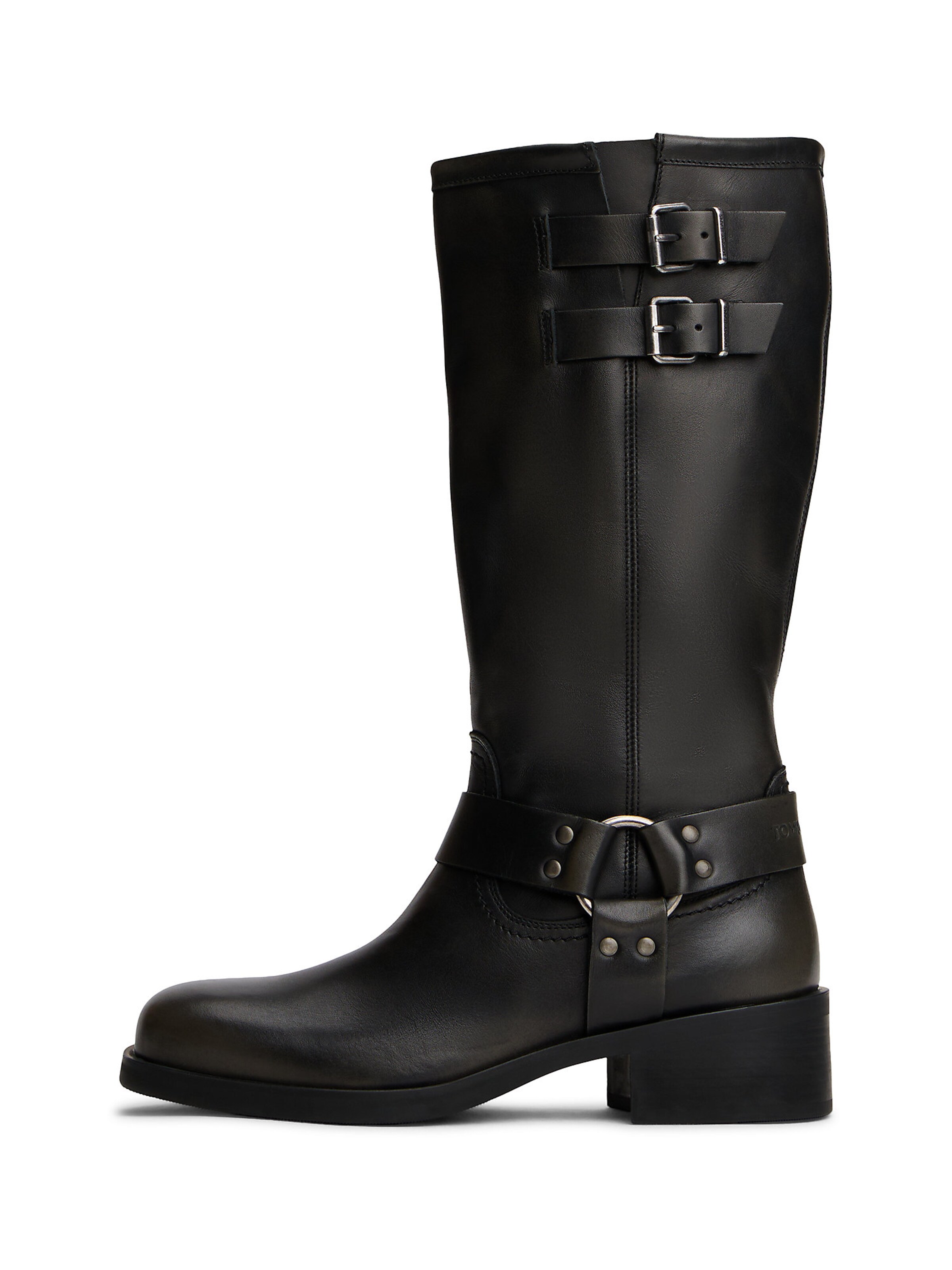 Tommy Jeans Laarzen in Zwart: voorkant