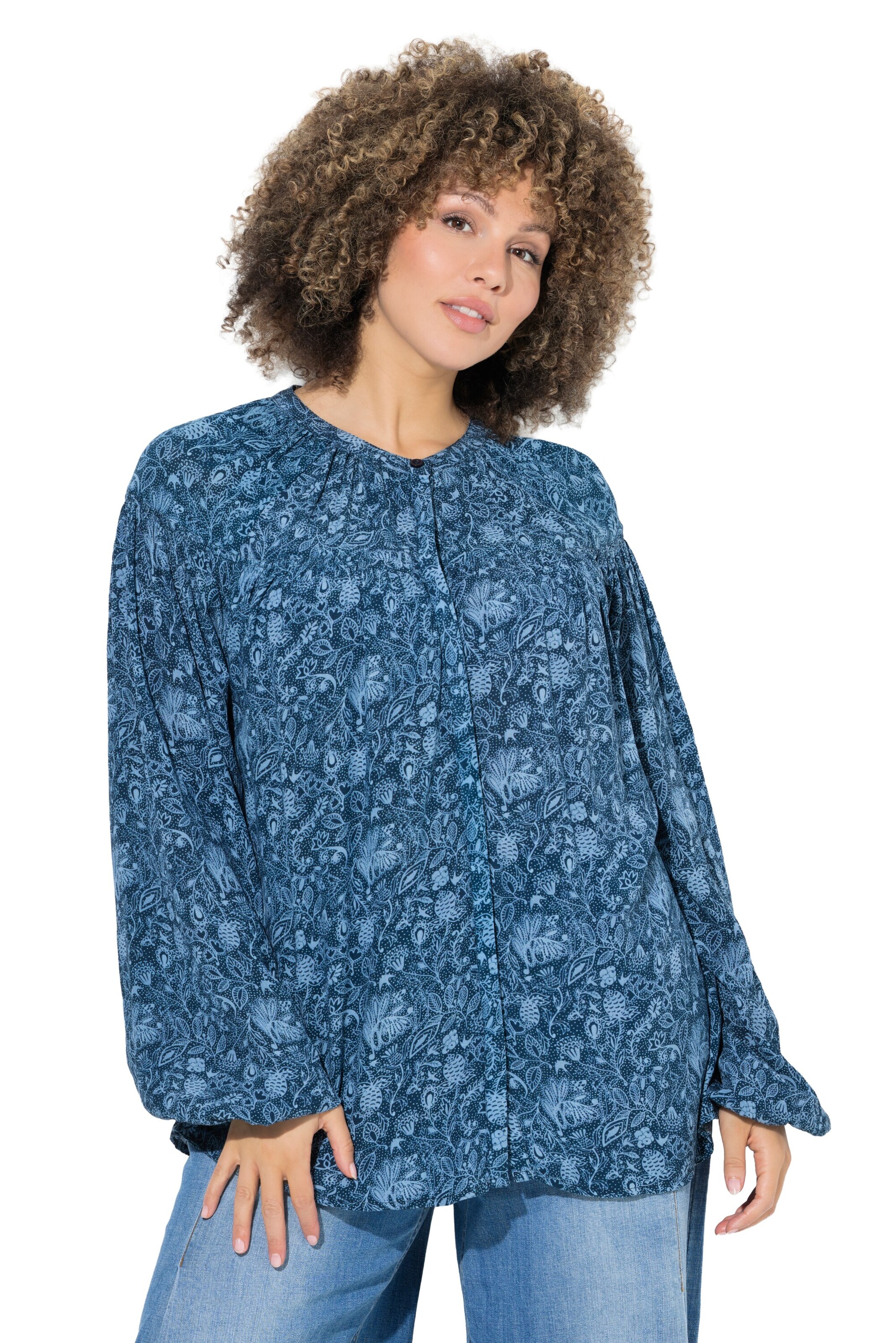 Ulla Popken Halenka – modrá: přední strana