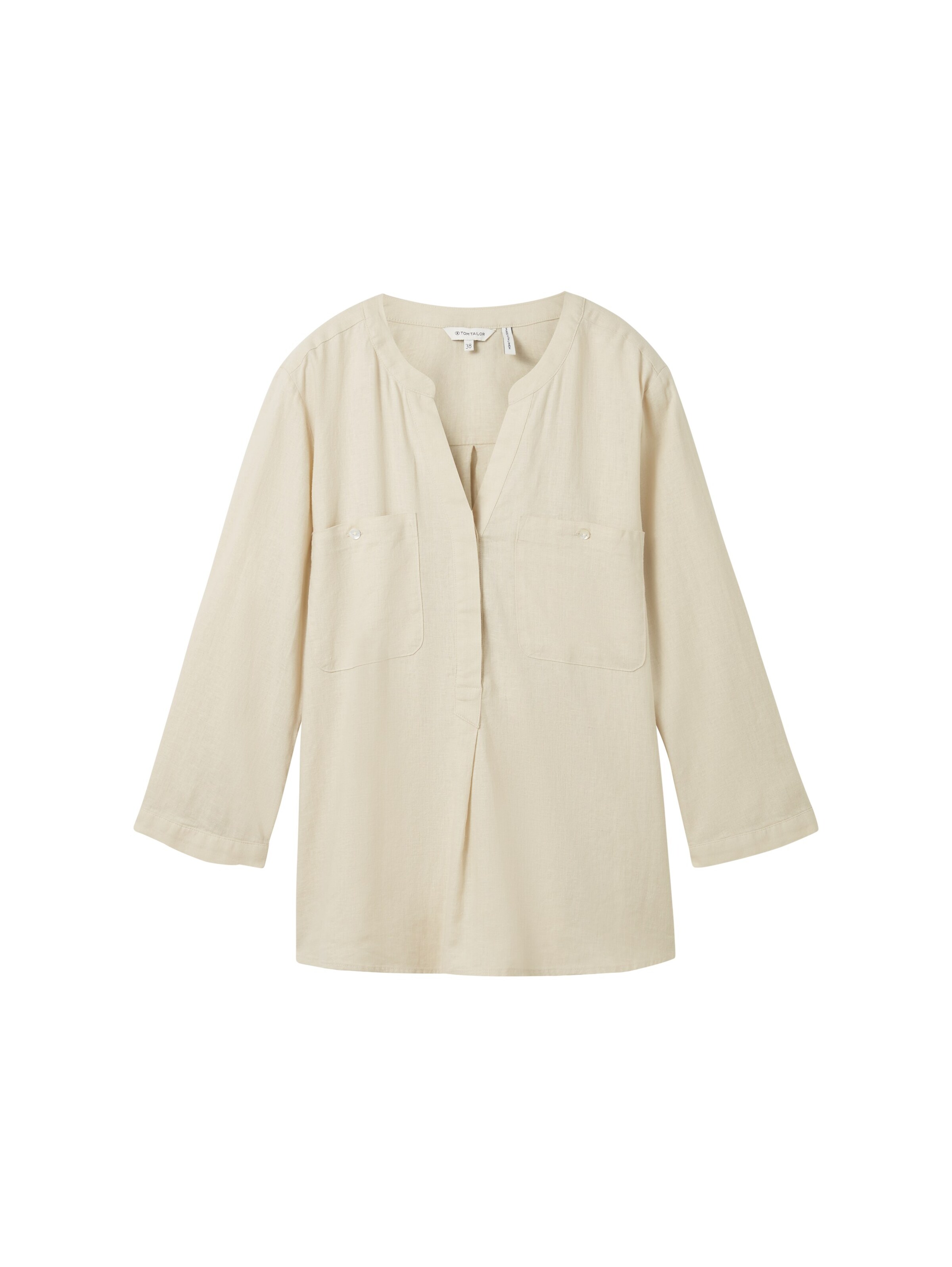 TOM TAILOR Blouse in Beige: front