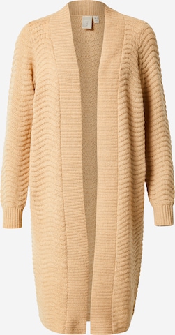 Y.A.S Knit Cardigan 'Betricia' in Beige: front