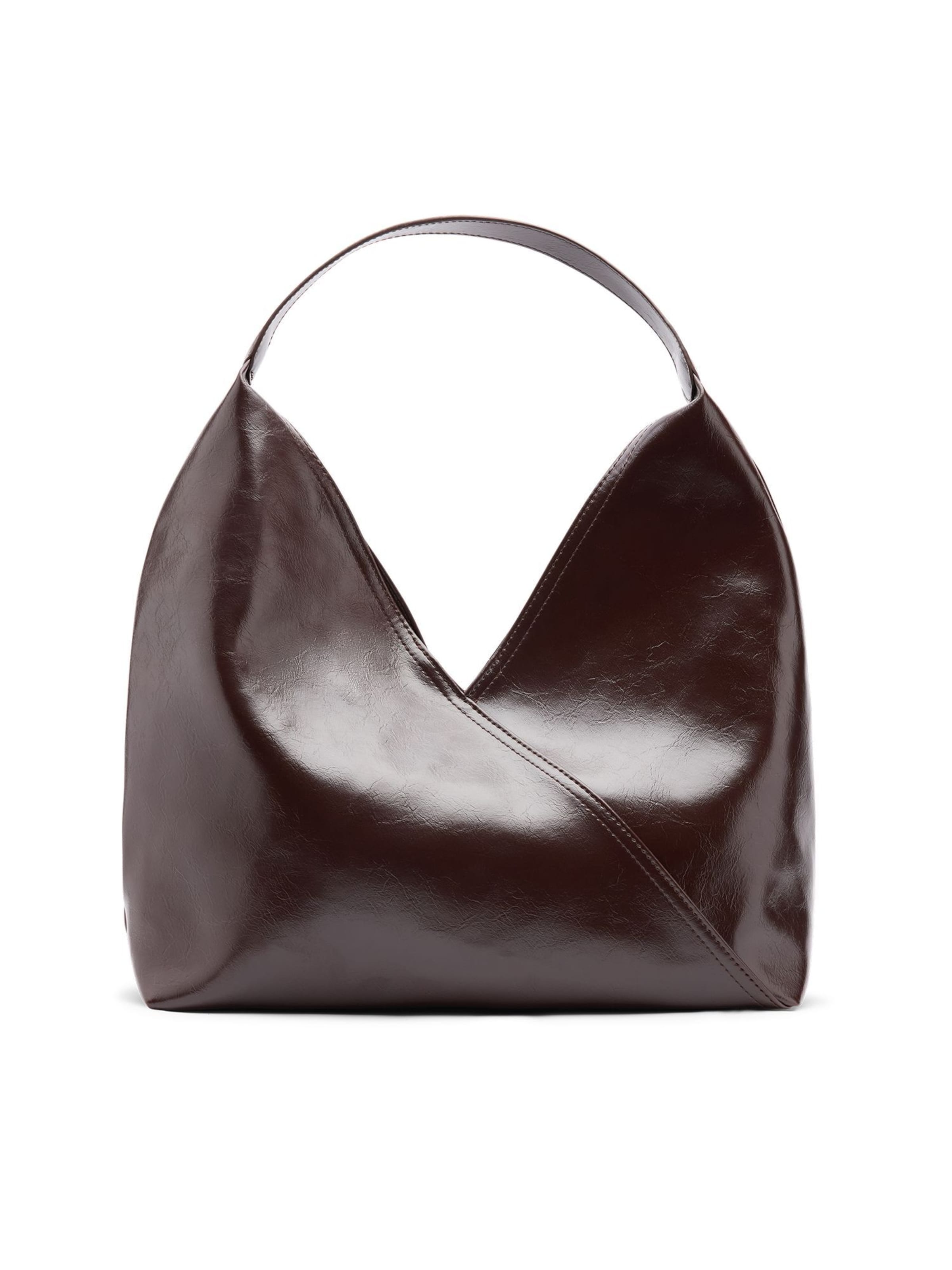 MANFIELD Schultertasche in dunkelbraun, Produktansicht