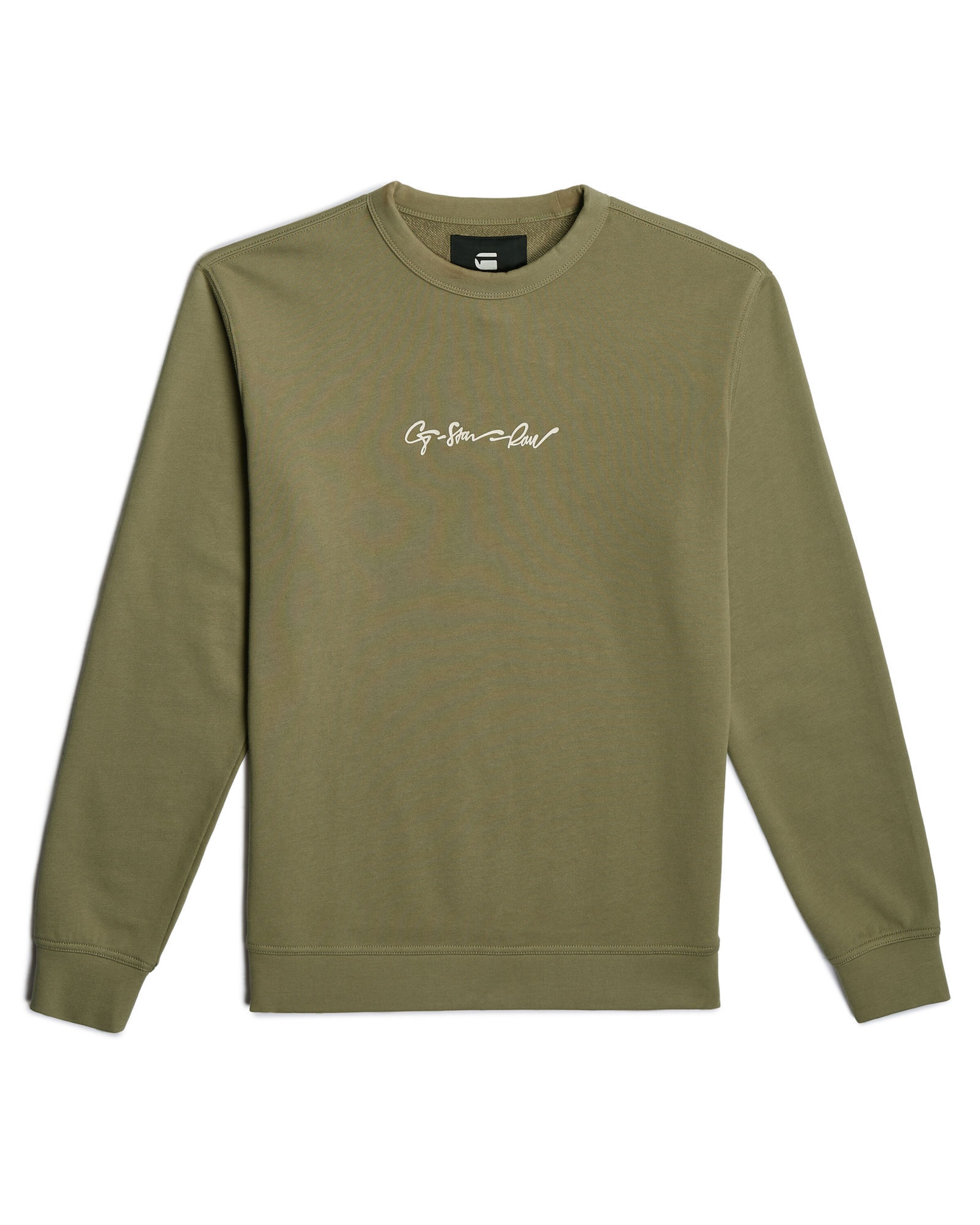 G-STAR Sweatshirt 'G-script Logo' in Green: front