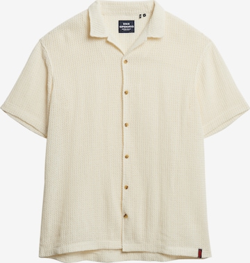 Superdry Button Up Shirt in Beige: front