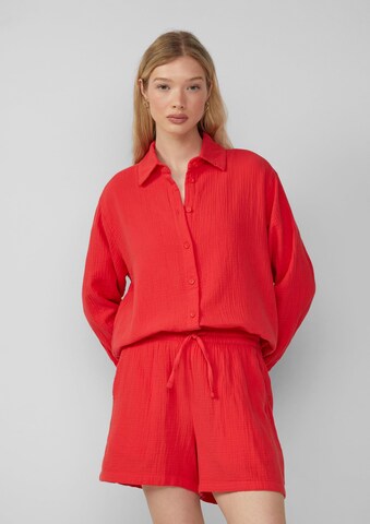 QS Blouse in Rood: voorkant
