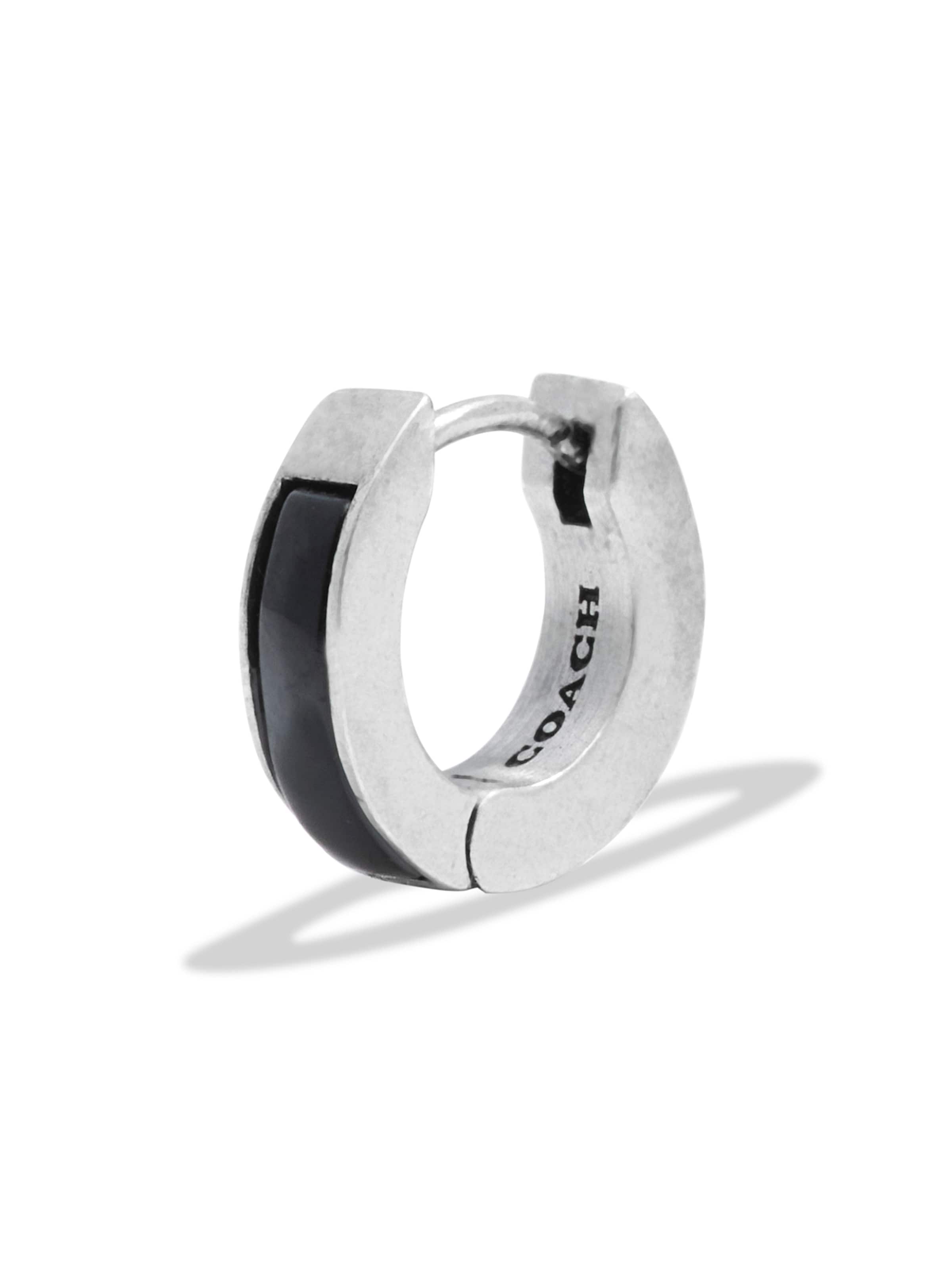 COACH - Brinco 'Huggie' em prata: frente