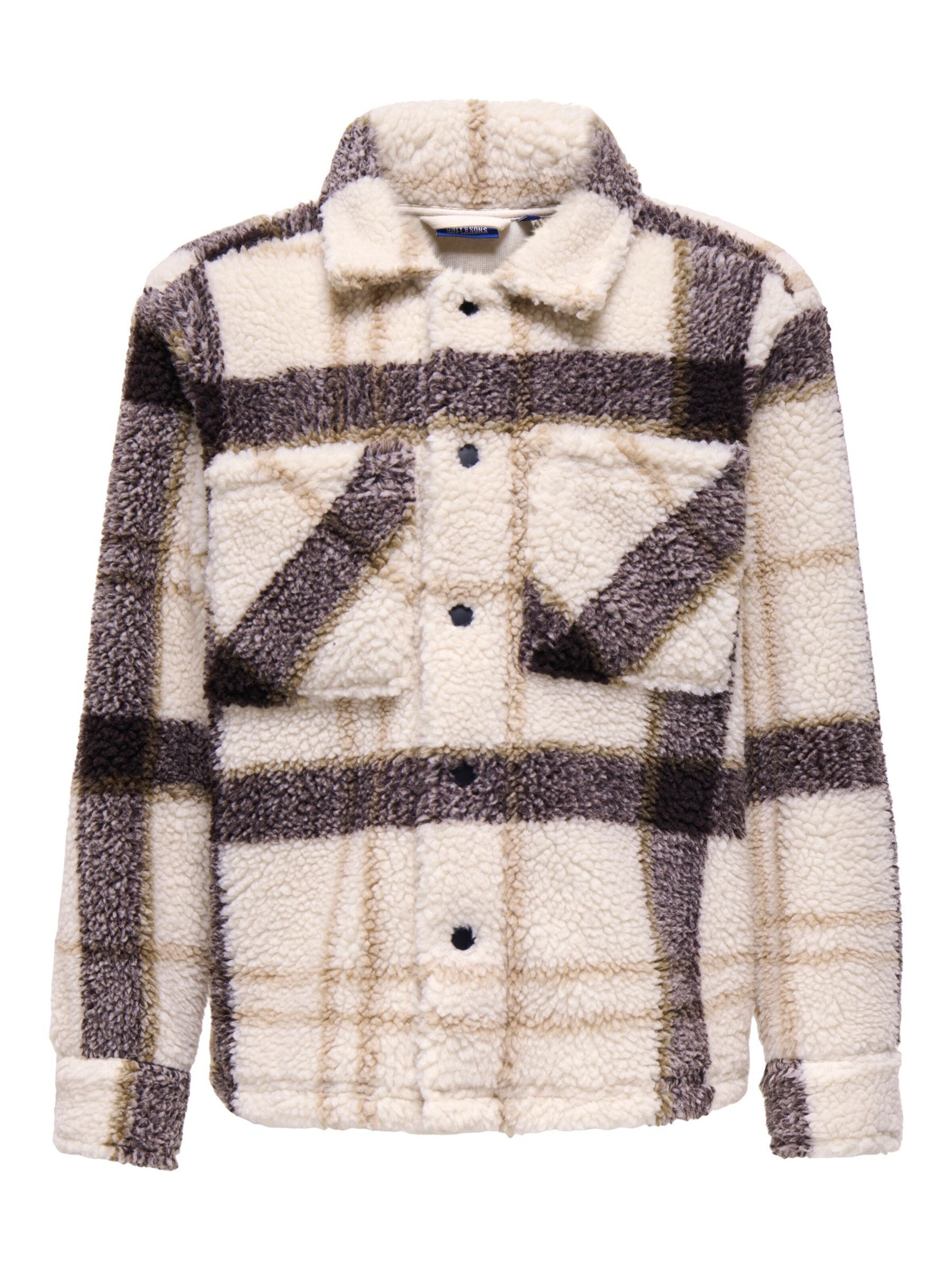 Only & Sons Junior Hemd 'JAYCEE' in 146-152 in beige / schwarz, Produktansicht