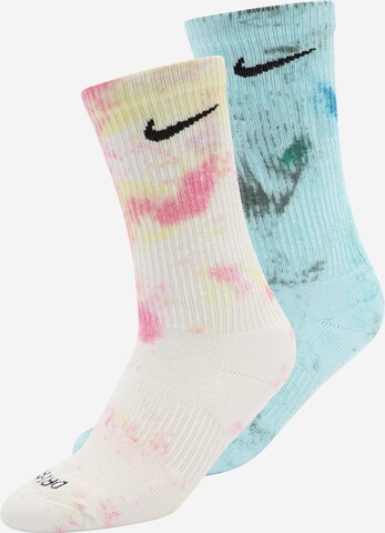 Chaussettes de sport 'Everyday Plus' NIKE en bleu : devant