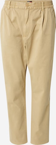 Effilé Pantalon à pince 'Isaac' Tommy Jeans en marron : devant
