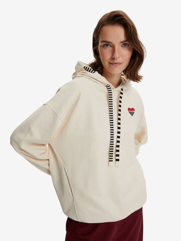 Sweat-shirt NOCTURNE en beige : devant