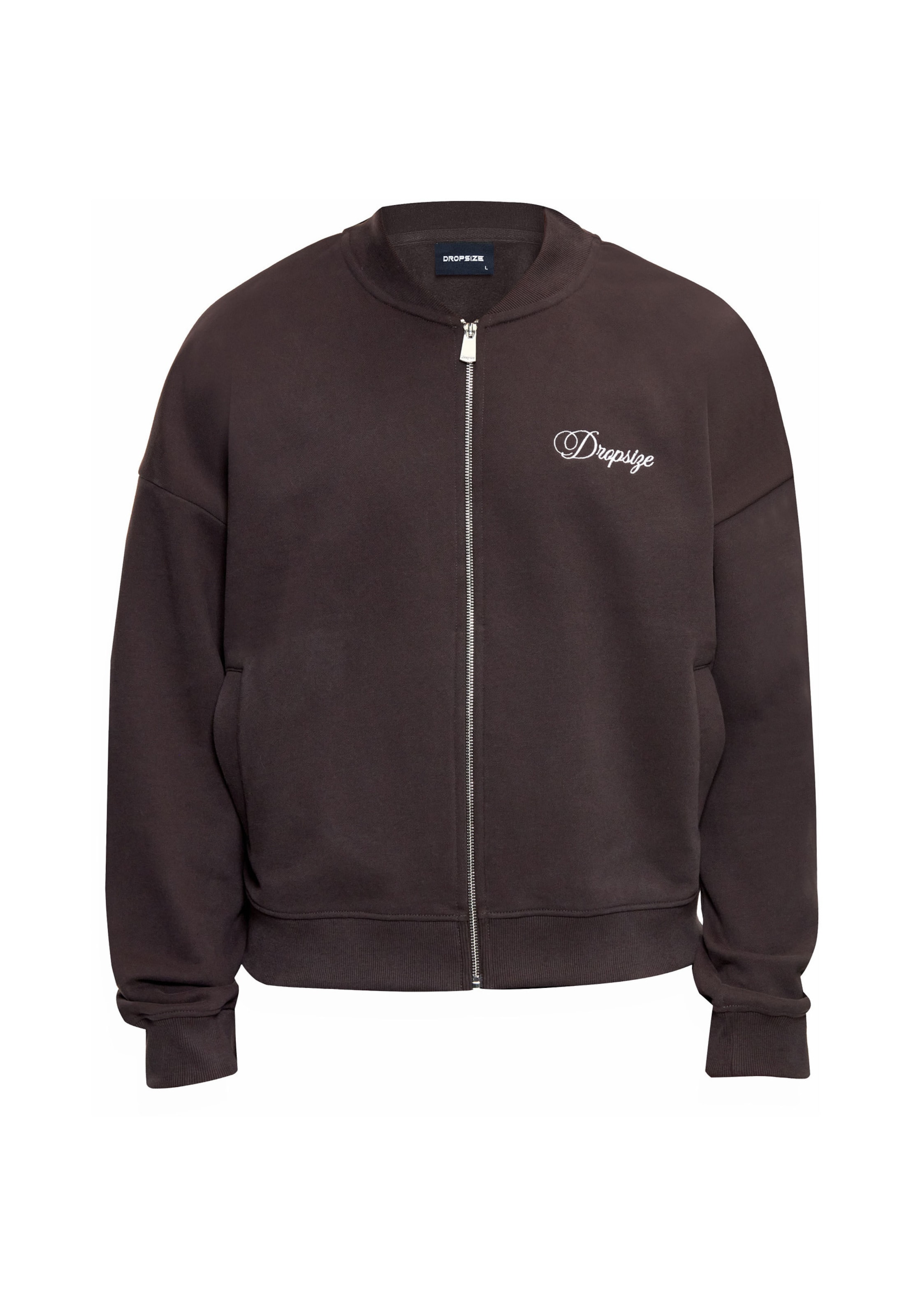 Giacca di felpa di Dropsize in marrone: frontale