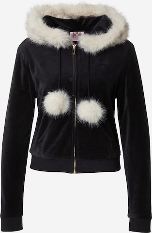 Juicy CoutureGornji dio trenirke - crna boja: prednji dio