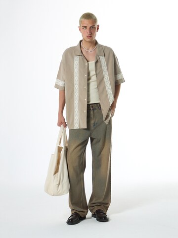VAMOS CLO Comfort fit Overhemd 'Stockton' in Beige