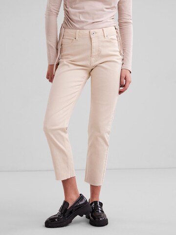 PIECES Regular Jeans 'Leah' in Beige: front