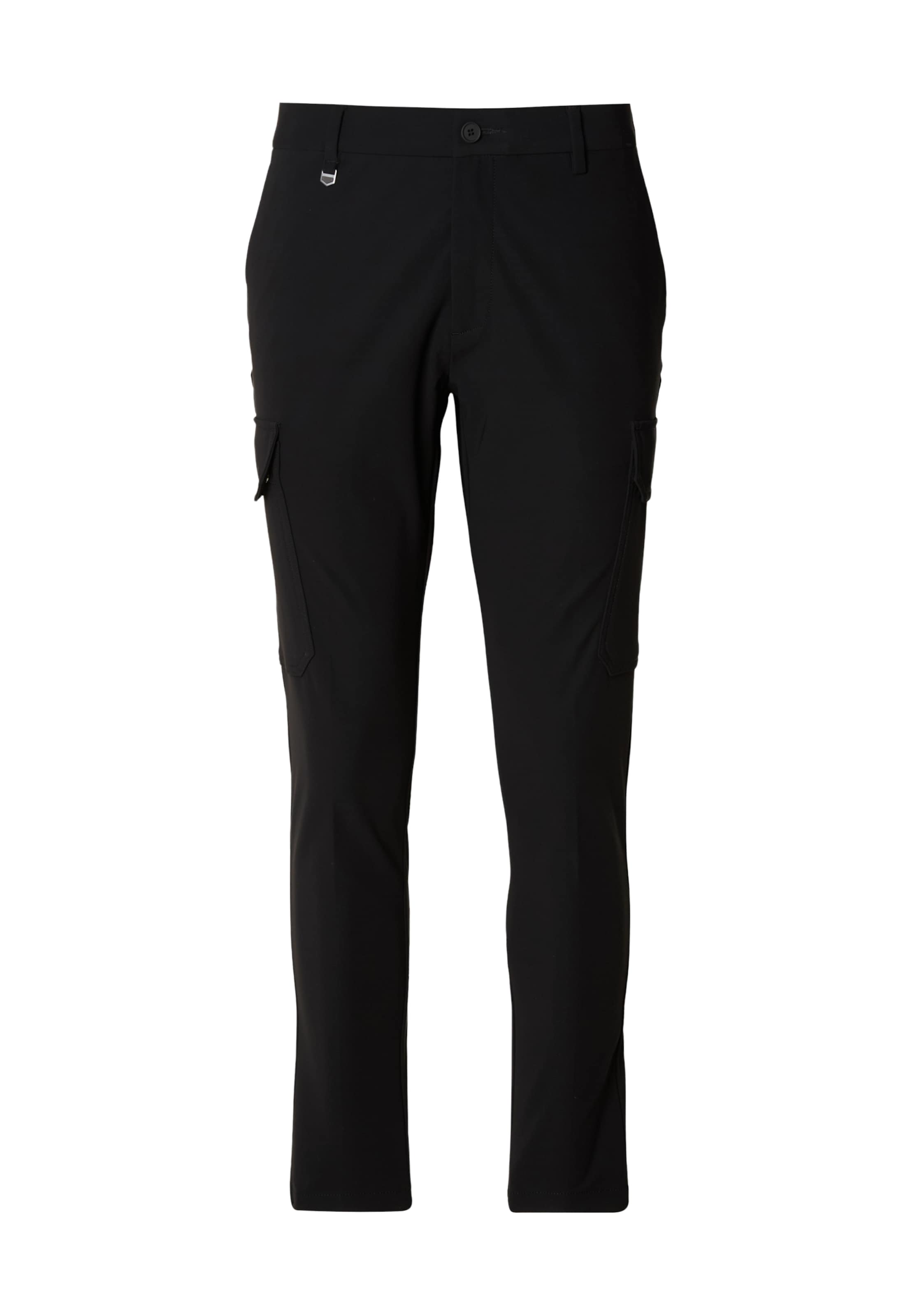 ANTONY MORATO Tapered Cargobroek in Zwart: voorkant
