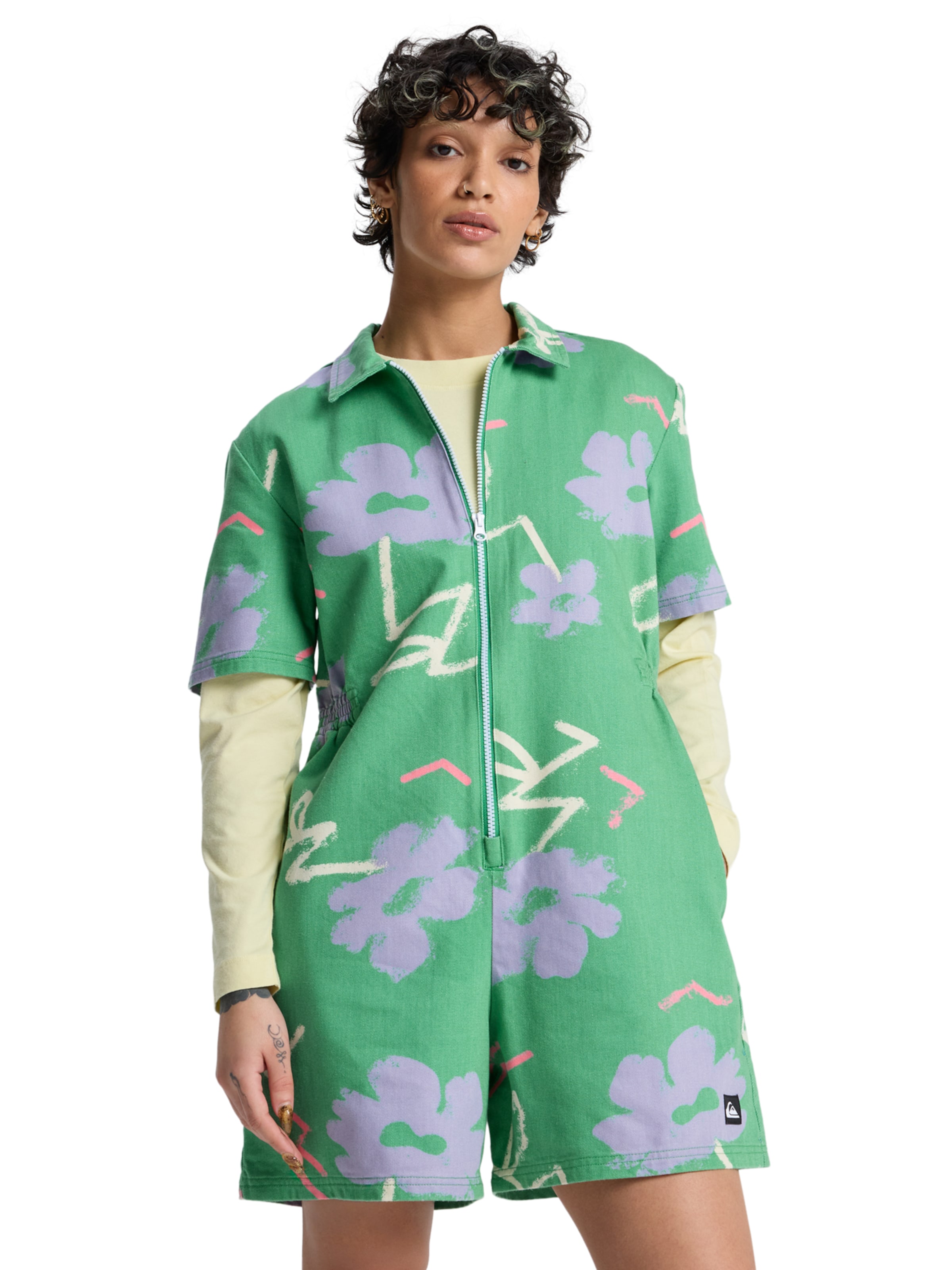 QUIKSILVER Jumpsuit 'Craig' in Grün: Vorderseite