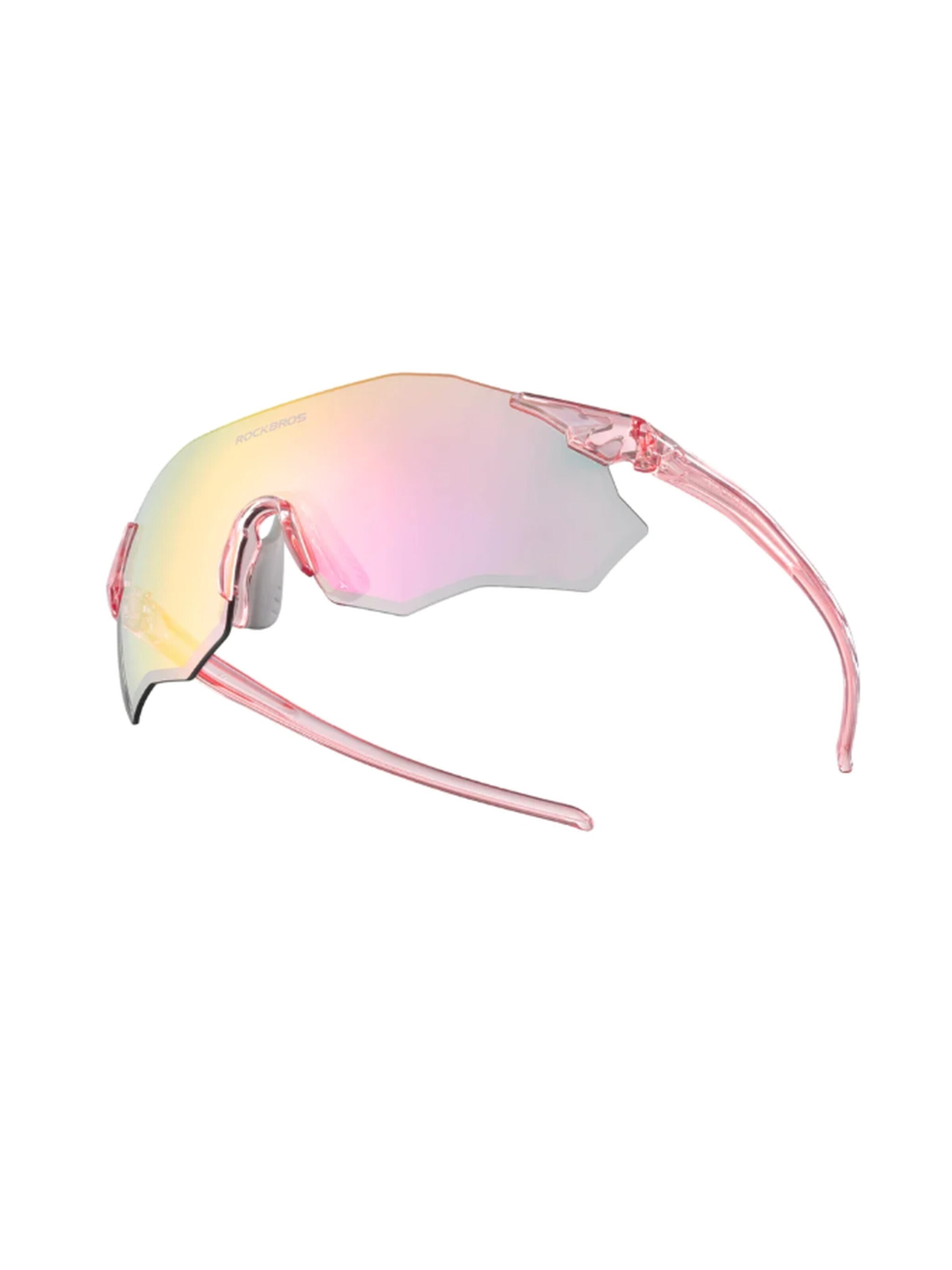 ROCKBROS Sports Glasses 'Photochrome Fahrradbrille UV400' in Pink: front