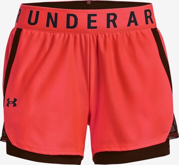 UNDER ARMOUR Regular Workout Pants 'Play Up 2-in-1' in Red: front