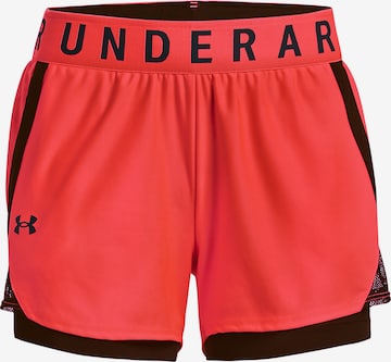 UNDER ARMOUR Sportbroek 'Play Up 2-in-1' in Rood: voorkant