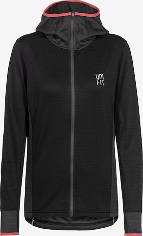 UNIFIT Athletic Fleece Jacket in Black: front