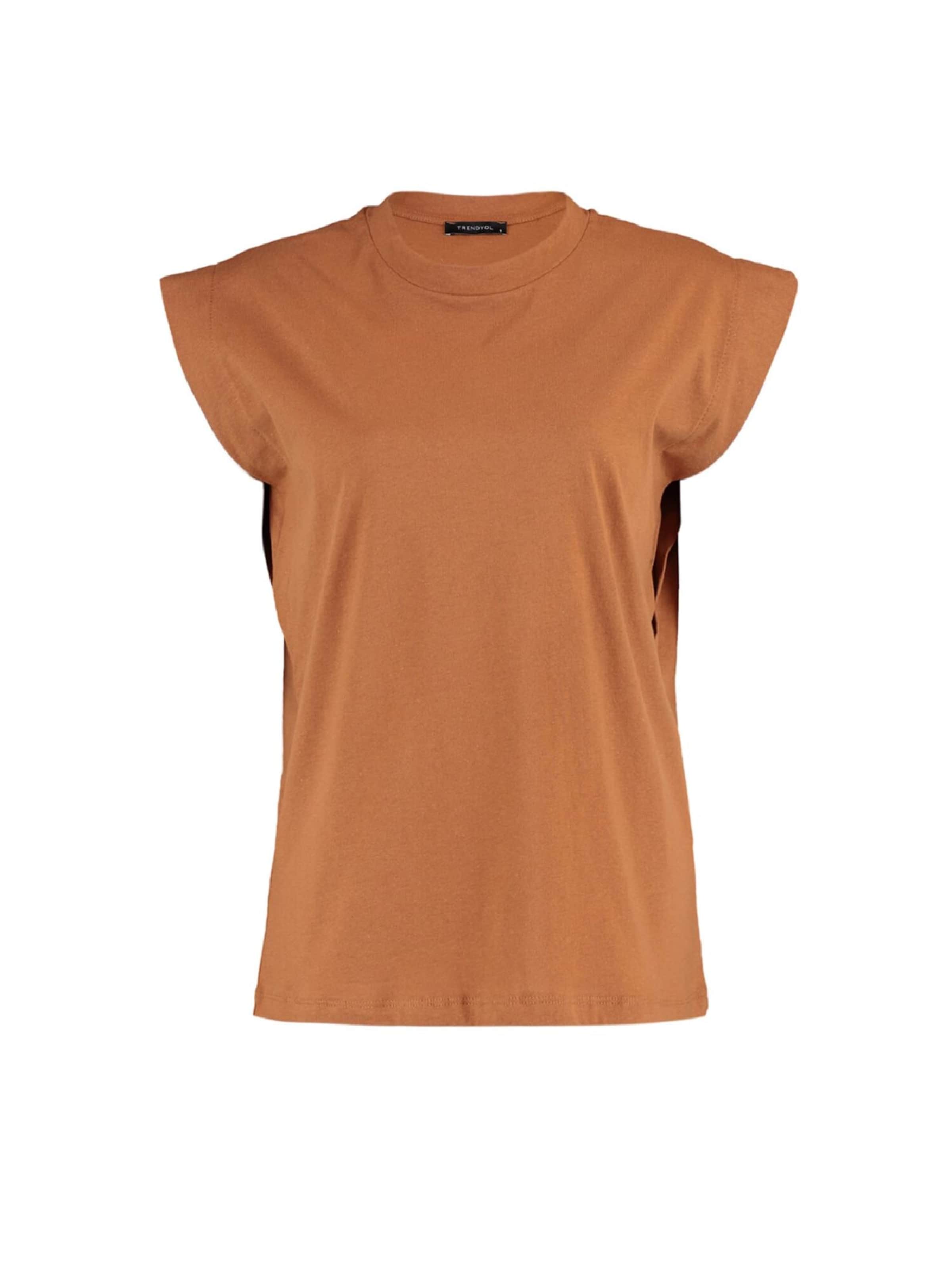 Trendyol - Camisa em castanho: frente