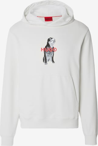 Bluză de molton 'Dartchon' de la HUGO pe alb: față
