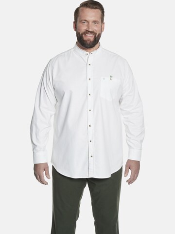 Charles Colby Comfort Fit Hemd ' Duke Riley ' in Weiß: Vorderseite