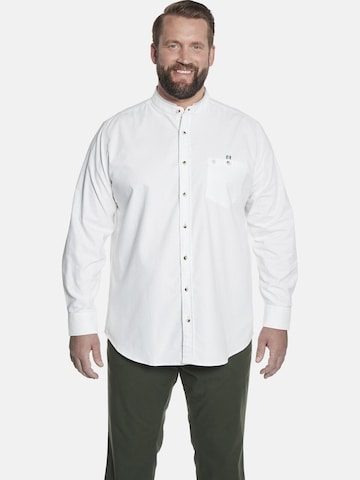 Charles Colby Comfort fit Button Up Shirt ' Duke Riley ' in White: front