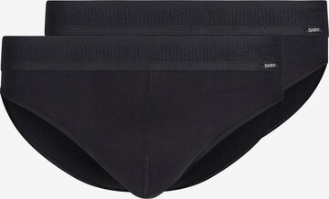 Slip di Skiny in nero: frontale