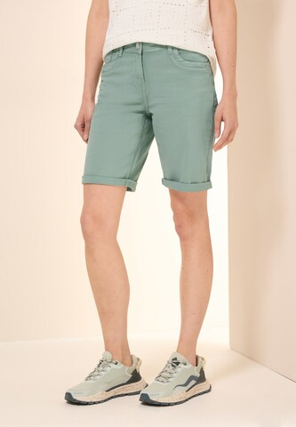 CECIL Slimfit Shorts in Grün: Vorderseite