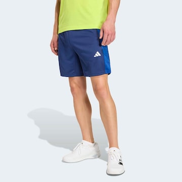 ADIDAS PERFORMANCE Regular Workout Pants in Blue: front