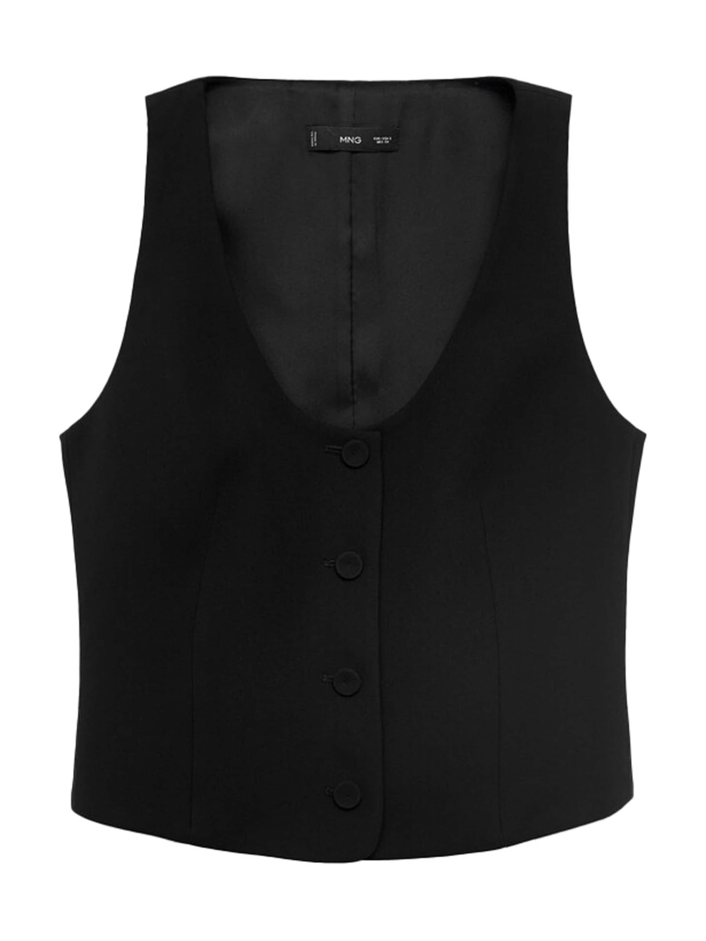 MANGO Öltönymellény 'Iguana' - fekete: elől