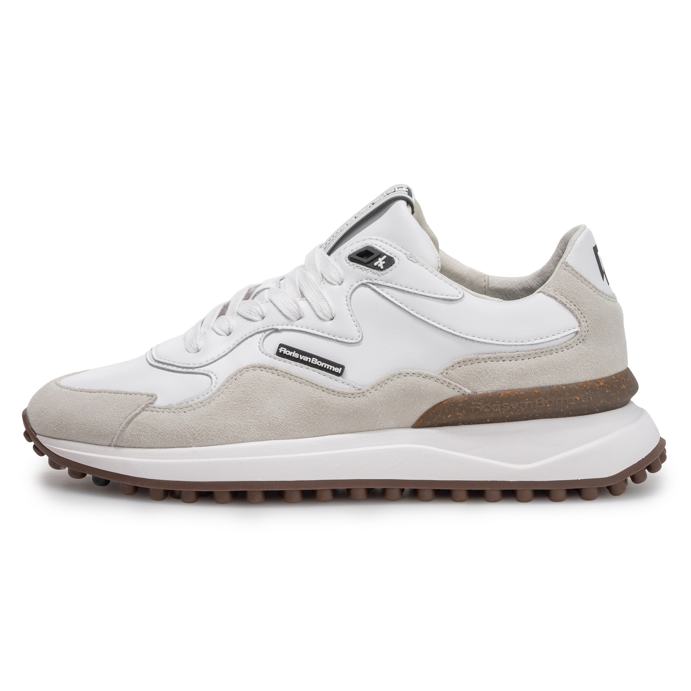 Floris van Bommel Platform trainers 'Noppi 50.' in White: front