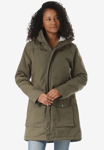 Fjällräven Winter Parka 'Greenland' in Green: front