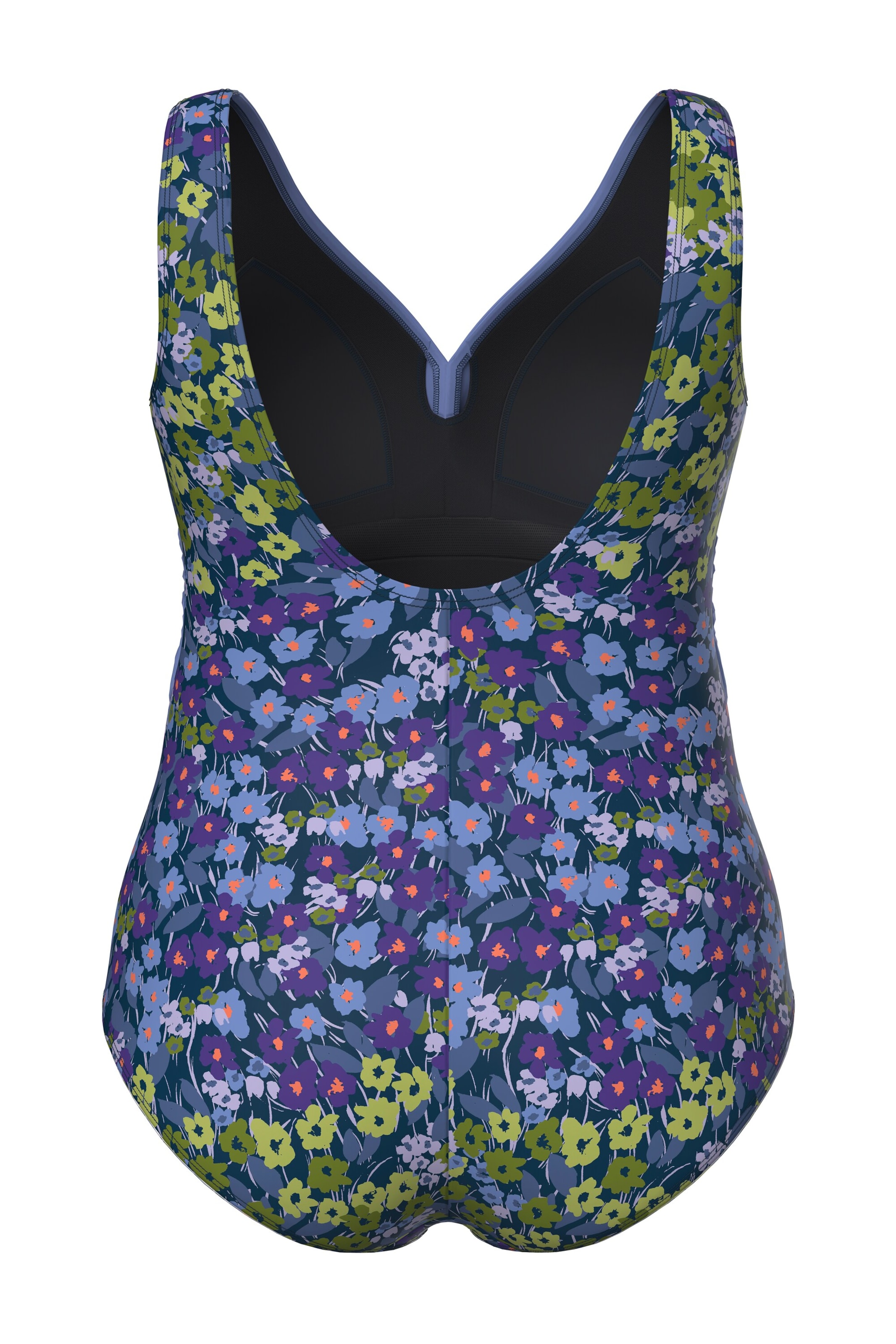 Ulla Popken Triangel Badeanzug in Blau