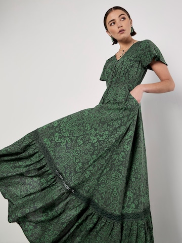 Apricot Paisley Print Maxi Dress ' ' in Grün