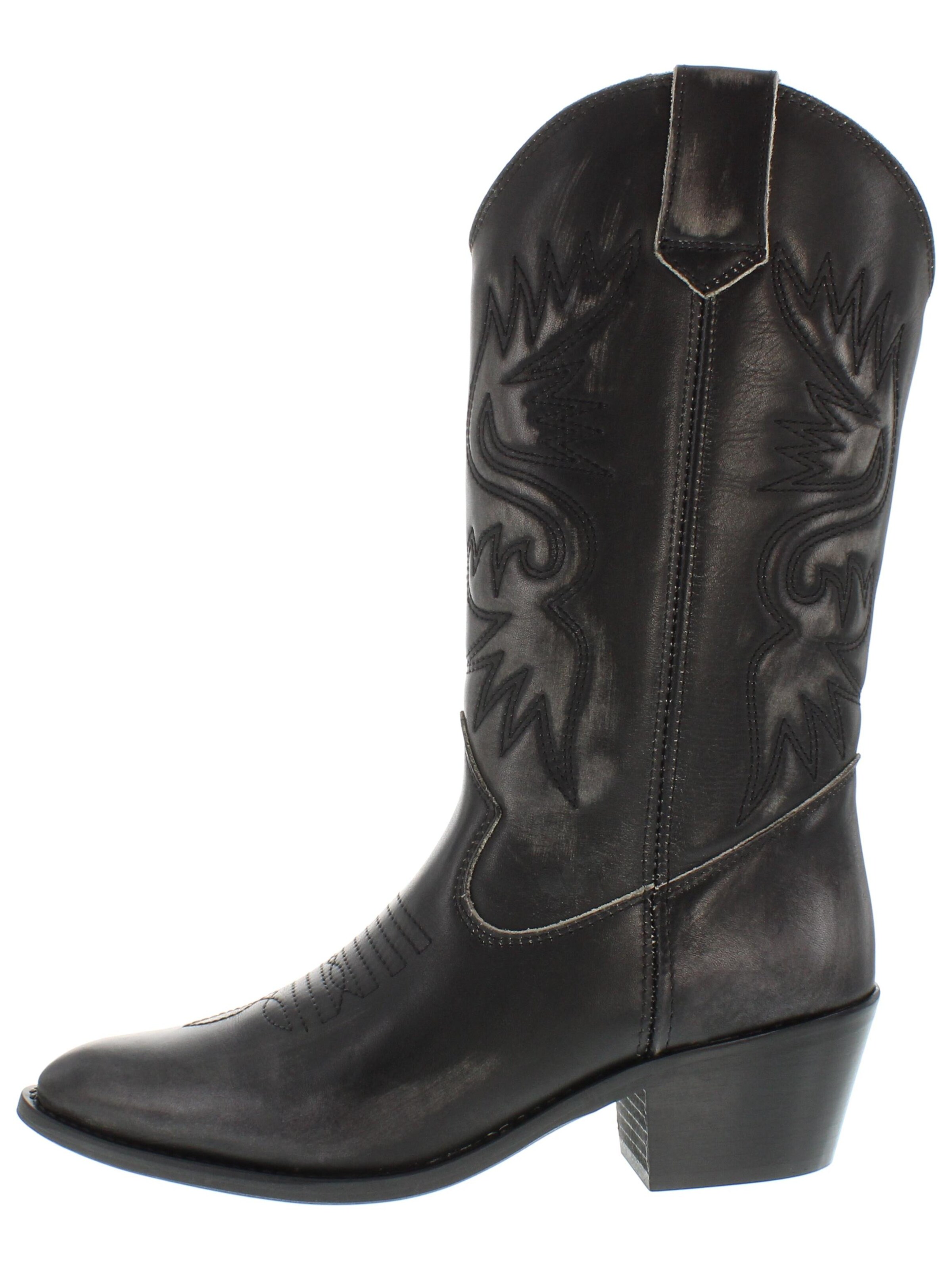 XAVER LUIS Schuhmanufaktur Cowboy Boots 'MAE' in Grey: front